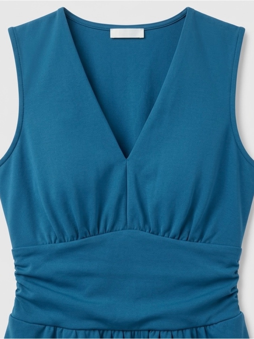 HALARA Teal V-Neck Wide-Leg Jumpsuit - Picture 3 of 7